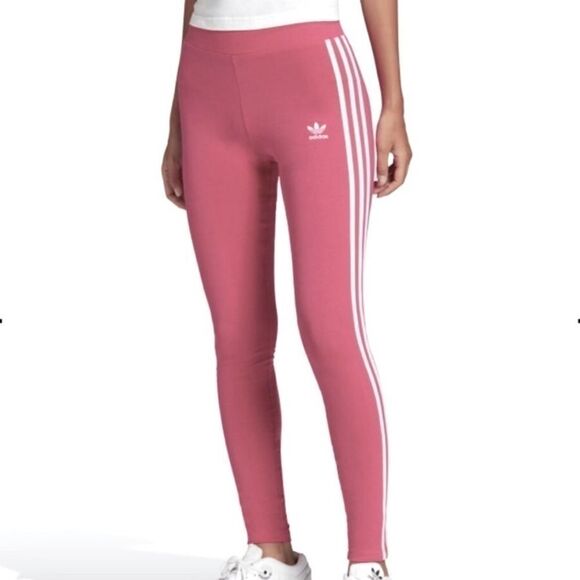 Adidas 3 Stripes Tights in Pink Size Small | Cotton |Jimmy Jazz rose tone S - Picture 6 of 15
